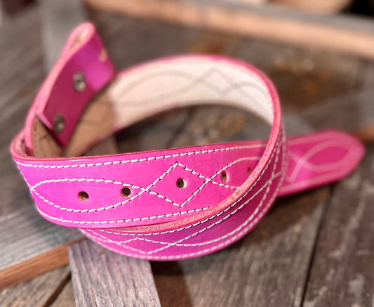 Pink Gunslinger Stitch Belt